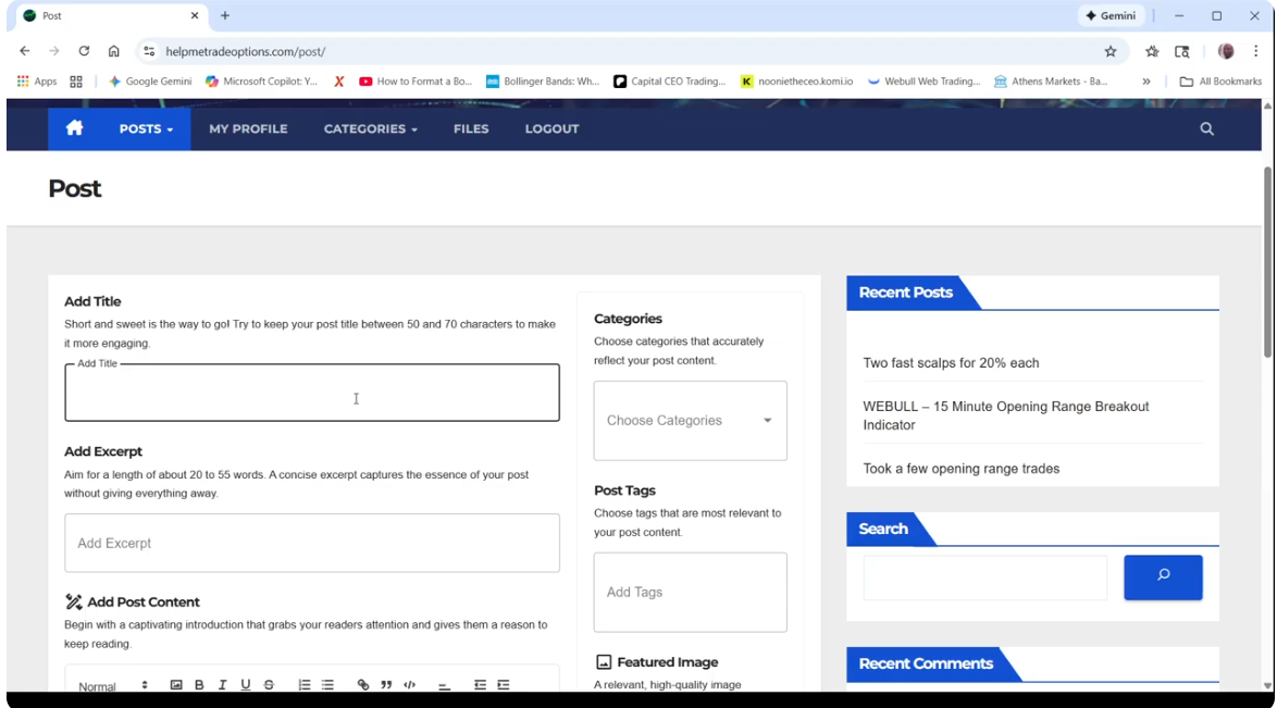 HOW TO Post an article including videos